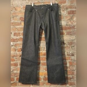RARE VTG THE JAMES By CRATE BUTTON FLY BOOT CUT JEANS S 37X34 MADE IN THE USA